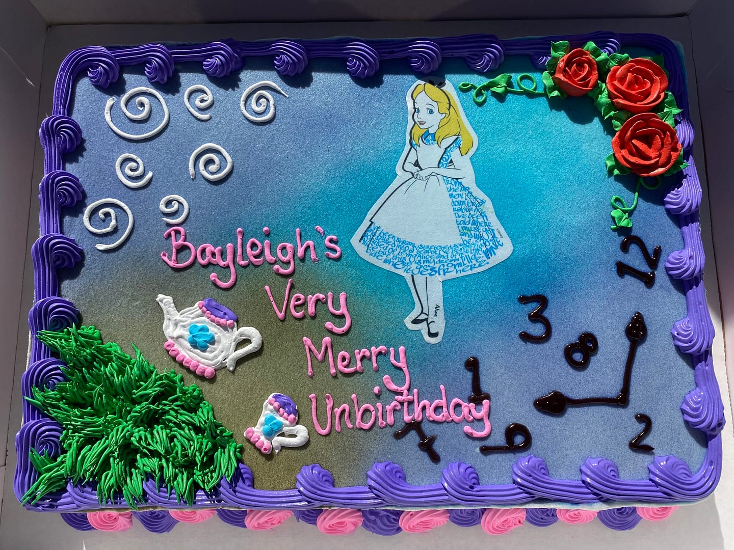 very merry unbirthday alice in wonderland Onederland birthday cake
